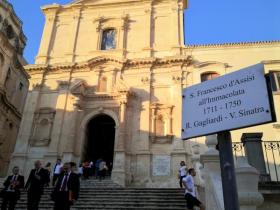 facciata della chiesa di San Francesco d'Assisi all'Immacolata di Noto