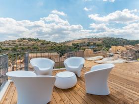 armchairs on the terrace