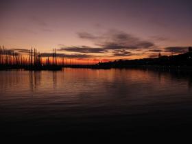 harbour in the evening