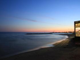 Marina di Ragusa beach at sunset