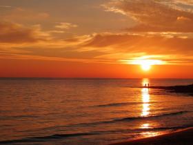 sunset on the beach in Marina di Ragusa